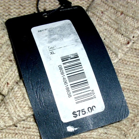 Roundtree & Yorke $75 Mens Tan Collared Cotton Polyester Sweater sz. XL New Tags - Picture 3 of 5